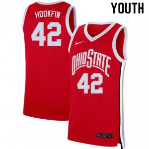 Youth Ohio State #42 Harrison Hookfin Scarlet Stitch Jersey 350791-451