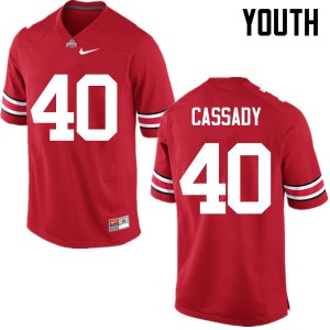 Youth Ohio State #40 Howard Cassady Red Game Stitched Jersey 886634-465