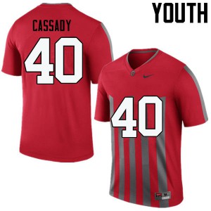 Youth Ohio State Buckeyes #40 Howard Cassady Throwback Game Alumni Jerseys 525022-619