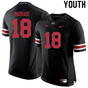 Youth Ohio State #18 J.P. Andrade Blackout Football Jersey 915784-971