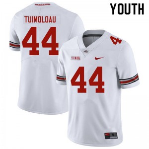 Youth OSU #44 J.T. Tuimoloau White Stitched Jersey 701819-652