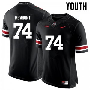 Youth Ohio State #74 Jack Mewhort Black Game Embroidery Jerseys 896574-441