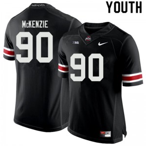 Youth Ohio State #90 Jaden McKenzie Black NCAA Jerseys 404839-186