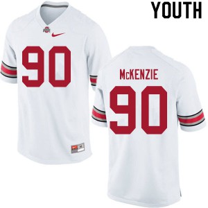 Youth Ohio State Buckeyes #90 Jaden McKenzie White Alumni Jerseys 917708-224