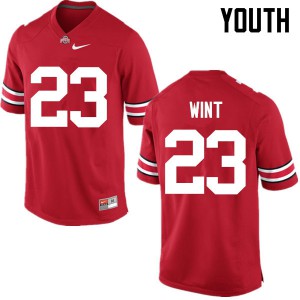 Youth Ohio State Buckeyes #23 Jahsen Wint Red Game Stitched Jerseys 663269-625
