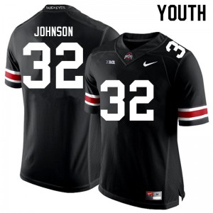 Youth Ohio State Buckeyes #32 Jakailin Johnson Black Embroidery Jerseys 425711-834