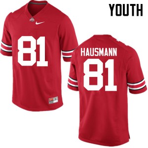 Youth OSU #81 Jake Hausmann Red Game High School Jerseys 796093-144