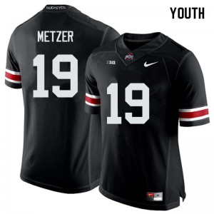 Youth Ohio State #19 Jake Metzer Black College Jerseys 534572-415