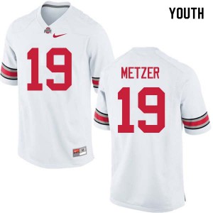 Youth Ohio State #19 Jake Metzer White Player Jersey 334022-935