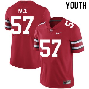 Youth Ohio State #57 Jalen Pace Red College Jerseys 311059-340