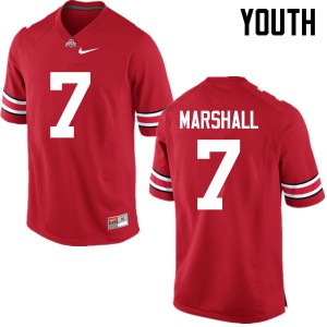 Youth Ohio State #7 Jalin Marshall Red Game Official Jerseys 714474-393