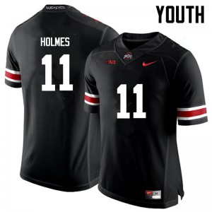 Youth Ohio State Buckeyes #11 Jalyn Holmes Black Game Embroidery Jerseys 345557-926