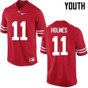 Youth Ohio State Buckeyes #11 Jalyn Holmes Red Game Embroidery Jersey 548734-720