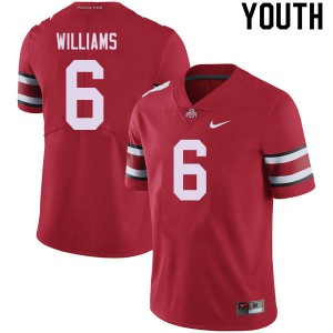 Youth Ohio State Buckeyes #6 Jameson Williams Red High School Jersey 651258-200