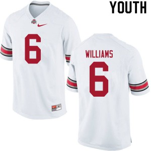 Youth OSU Buckeyes #6 Jameson Williams White Football Jerseys 162868-287