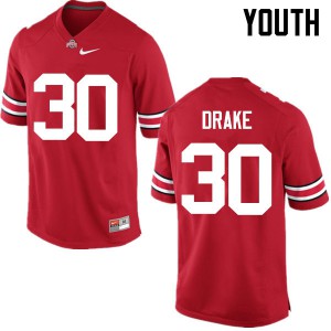 Youth Ohio State #30 Jared Drake Red Game Player Jersey 495146-295