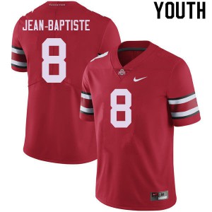 Youth Ohio State Buckeyes #8 Javontae Jean-Baptiste Red Embroidery Jerseys 180735-600