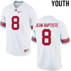 Youth Ohio State #8 Javontae Jean-Baptiste White Official Jerseys 812037-858