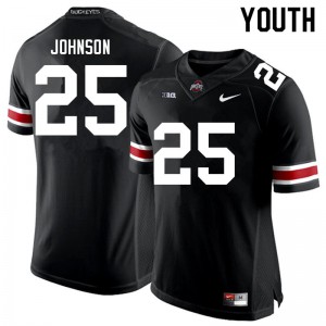 Youth Ohio State #25 Jaylen Johnson Black Football Jerseys 392314-798