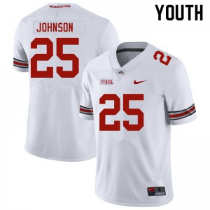 Youth OSU #25 Jaylen Johnson White Player Jersey 436166-923