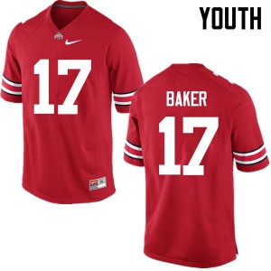 Youth OSU Buckeyes #17 Jerome Baker Red Game Stitched Jerseys 772676-136