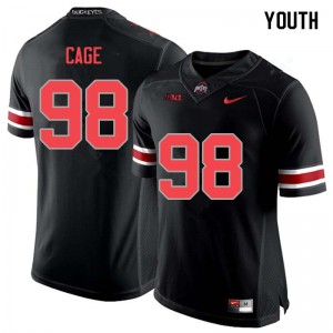 Youth Ohio State Buckeyes #98 Jerron Cage Blackout Official Jerseys 868783-928