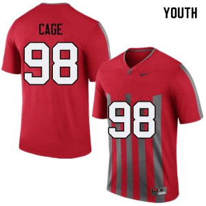 Youth Ohio State #98 Jerron Cage Throwback Embroidery Jerseys 906128-662