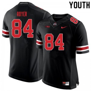 Youth Ohio State #84 Joe Royer Blackout NCAA Jersey 375473-953