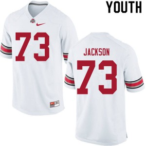 Youth OSU Buckeyes #73 Jonah Jackson White Player Jersey 199234-413