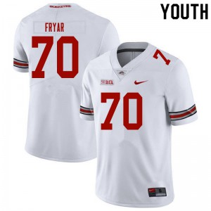 Youth Ohio State Buckeyes #70 Josh Fryar White High School Jersey 598488-881