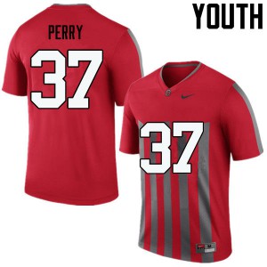 Youth Ohio State #37 Joshua Perry Throwback Game Stitch Jerseys 337027-464