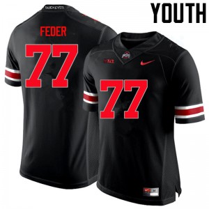 Youth OSU Buckeyes #77 Kevin Feder Black Limited Football Jerseys 839646-600