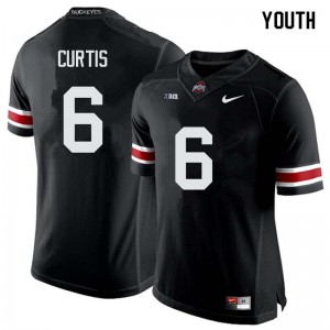 Youth Ohio State #6 Kory Curtis Black Football Jersey 139228-239