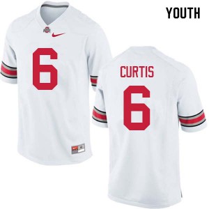 Youth OSU Buckeyes #6 Kory Curtis White Player Jersey 941779-758