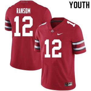 Youth OSU #12 Lathan Ransom Red Player Jersey 339581-260
