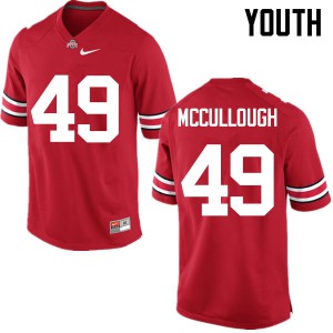 Youth OSU Buckeyes #49 Liam McCullough Red Game College Jersey 200893-966
