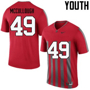 Youth Ohio State #49 Liam McCullough Throwback Game Stitched Jerseys 762398-628