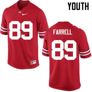 Youth Ohio State Buckeyes #89 Luke Farrell Red Game Player Jersey 878049-331
