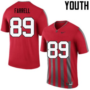 Youth Ohio State #89 Luke Farrell Throwback Game Embroidery Jerseys 981029-232