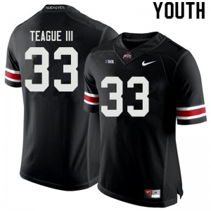 Youth Ohio State #33 Master Teague III Black Player Jersey 282872-214