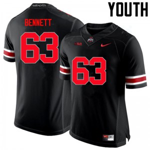 Youth OSU #63 Michael Bennett Black Limited Embroidery Jerseys 607985-790