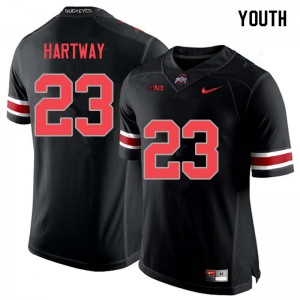 Youth Ohio State Buckeyes #23 Michael Hartway Blackout Stitch Jerseys 524577-229