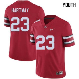 Youth OSU Buckeyes #23 Michael Hartway Red Official Jersey 986314-860