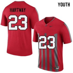 Youth OSU Buckeyes #23 Michael Hartway Throwback High School Jersey 284313-117