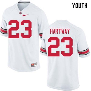 Youth OSU Buckeyes #23 Michael Hartway White College Jerseys 907963-396