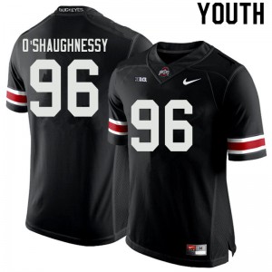 Youth OSU Buckeyes #96 Michael O'Shaughnessy Black Player Jerseys 636539-129