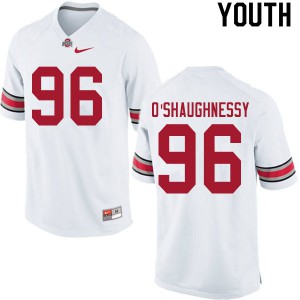Youth Ohio State Buckeyes #96 Michael O'Shaughnessy White Stitched Jerseys 899911-807