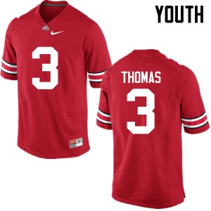 Youth Ohio State Buckeyes #3 Michael Thomas Red Game Official Jerseys 133164-427