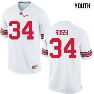 Youth Ohio State #34 Mitch Rossi White College Jersey 454034-326