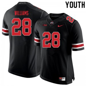 Youth Ohio State Buckeyes #28 Miyan Williams Blackout High School Jersey 432659-897